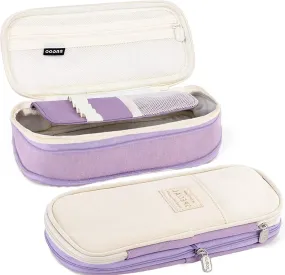 Pencil pouch for College School Large Storage High Capacity Bag pen Holder Box Organizer