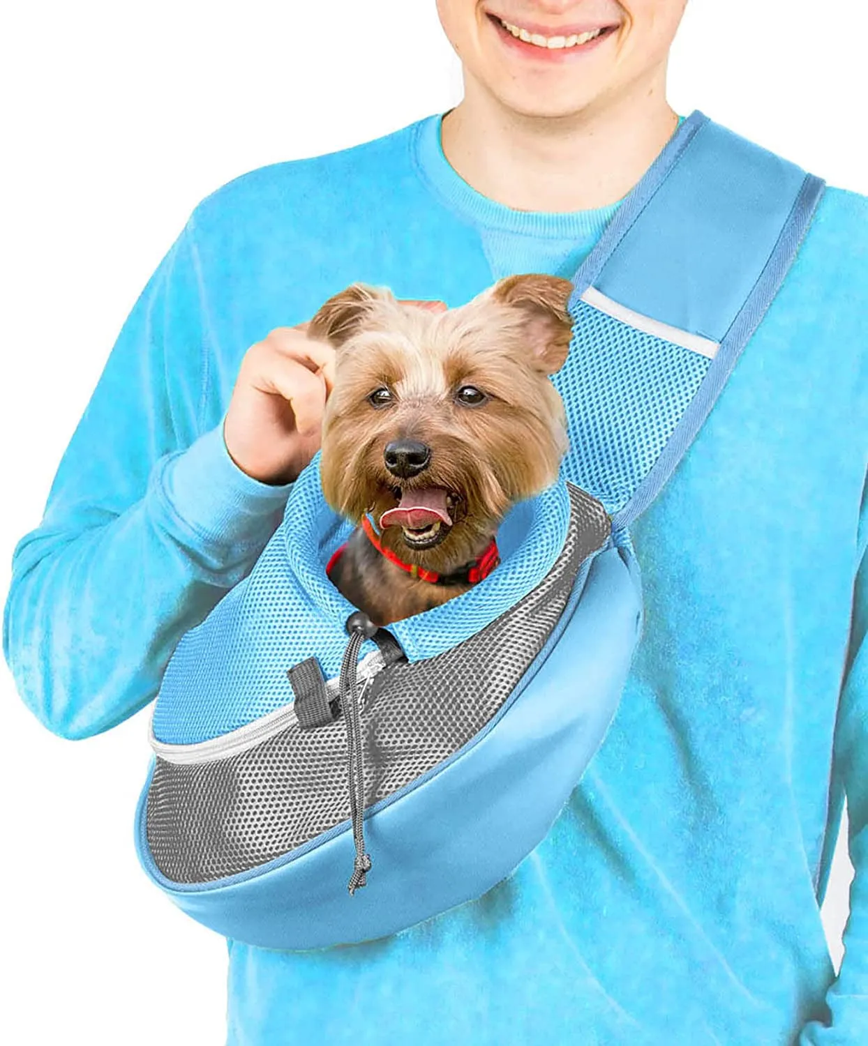 Pet Sling Carrier - Small Dog Puppy Cat Carrying Bag Purse Pouch - for Pooch Doggy Doggie Yorkie Chihuahua Baby Papoose Bjorn - Hiking Front Backpack Chest Body Holder Pack to Wear (Pink)