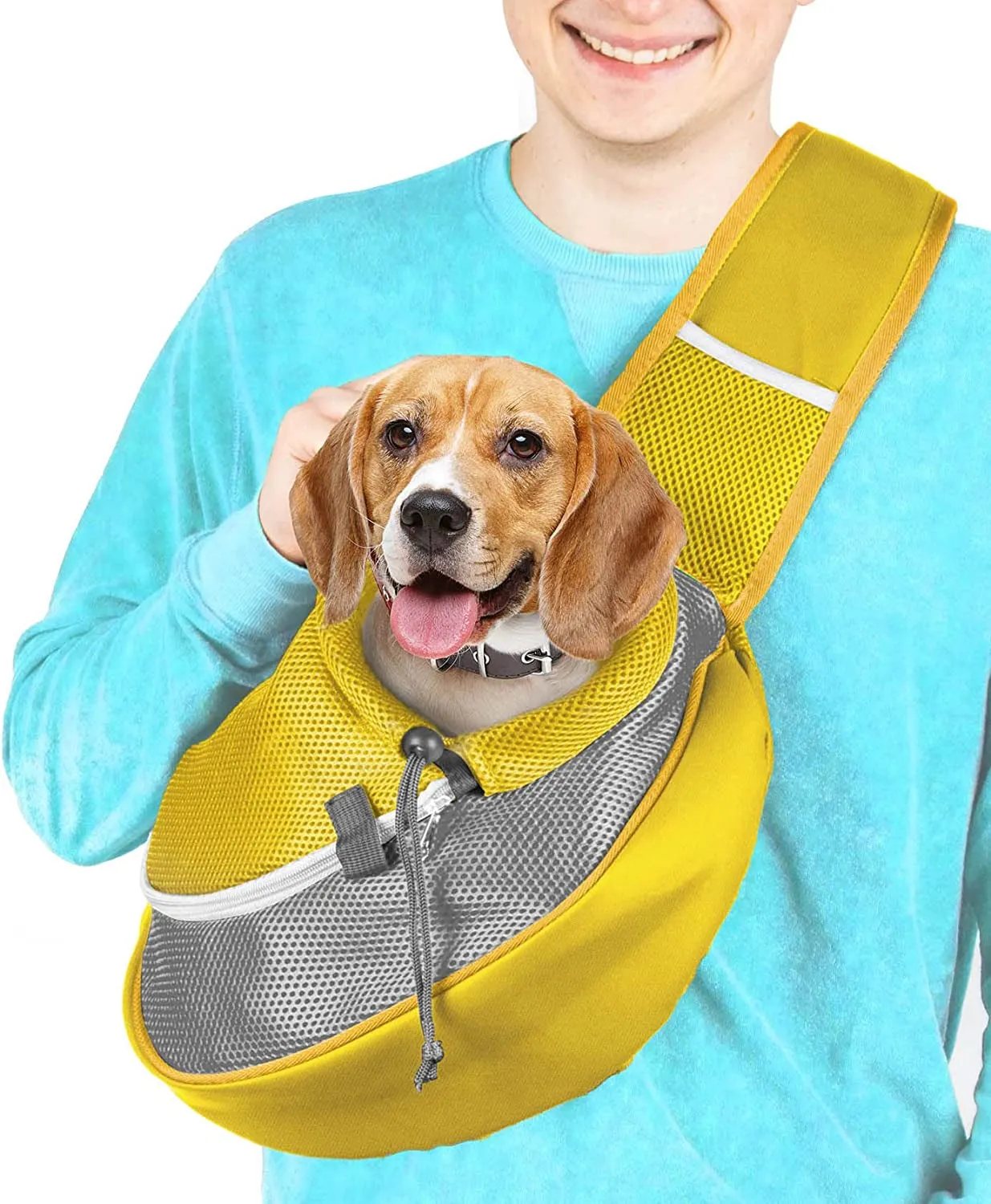 Pet Sling Carrier - Small Dog Puppy Cat Carrying Bag Purse Pouch - for Pooch Doggy Doggie Yorkie Chihuahua Baby Papoose Bjorn - Hiking Front Backpack Chest Body Holder Pack to Wear (Pink)