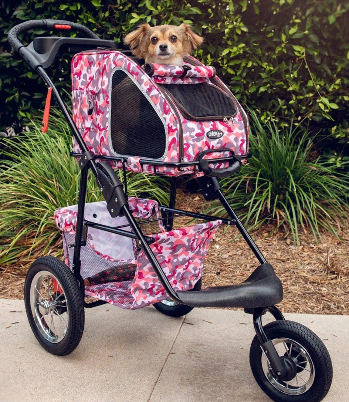 Petique 5-in-1 Pet Stroller (Complete Set with Pet Carrier and Stroller Frame)