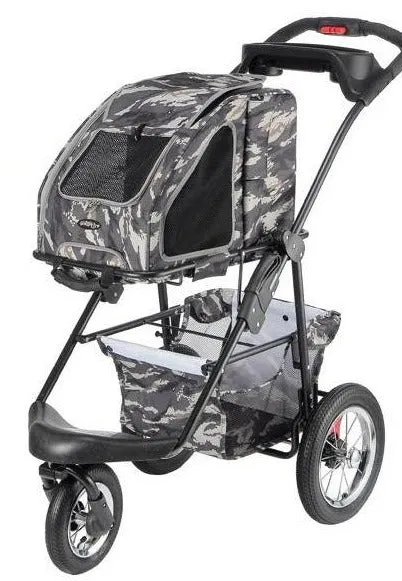 Petique 5-in-1 Pet Stroller (Complete Set with Pet Carrier and Stroller Frame)