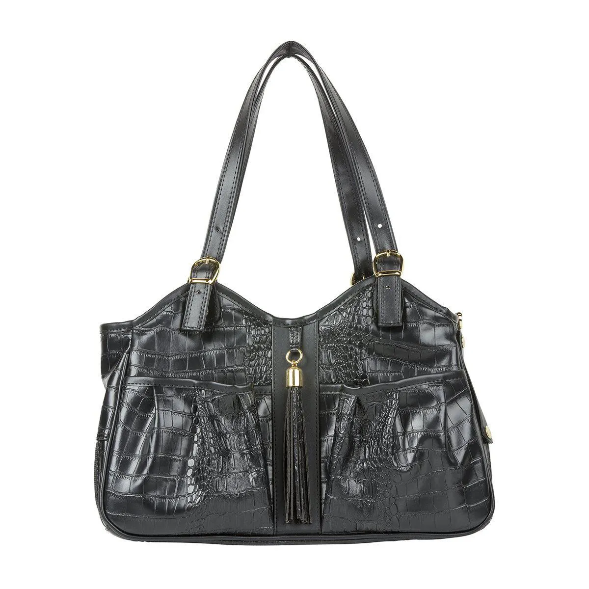 Petote Metro Dog Carrier Black Croco