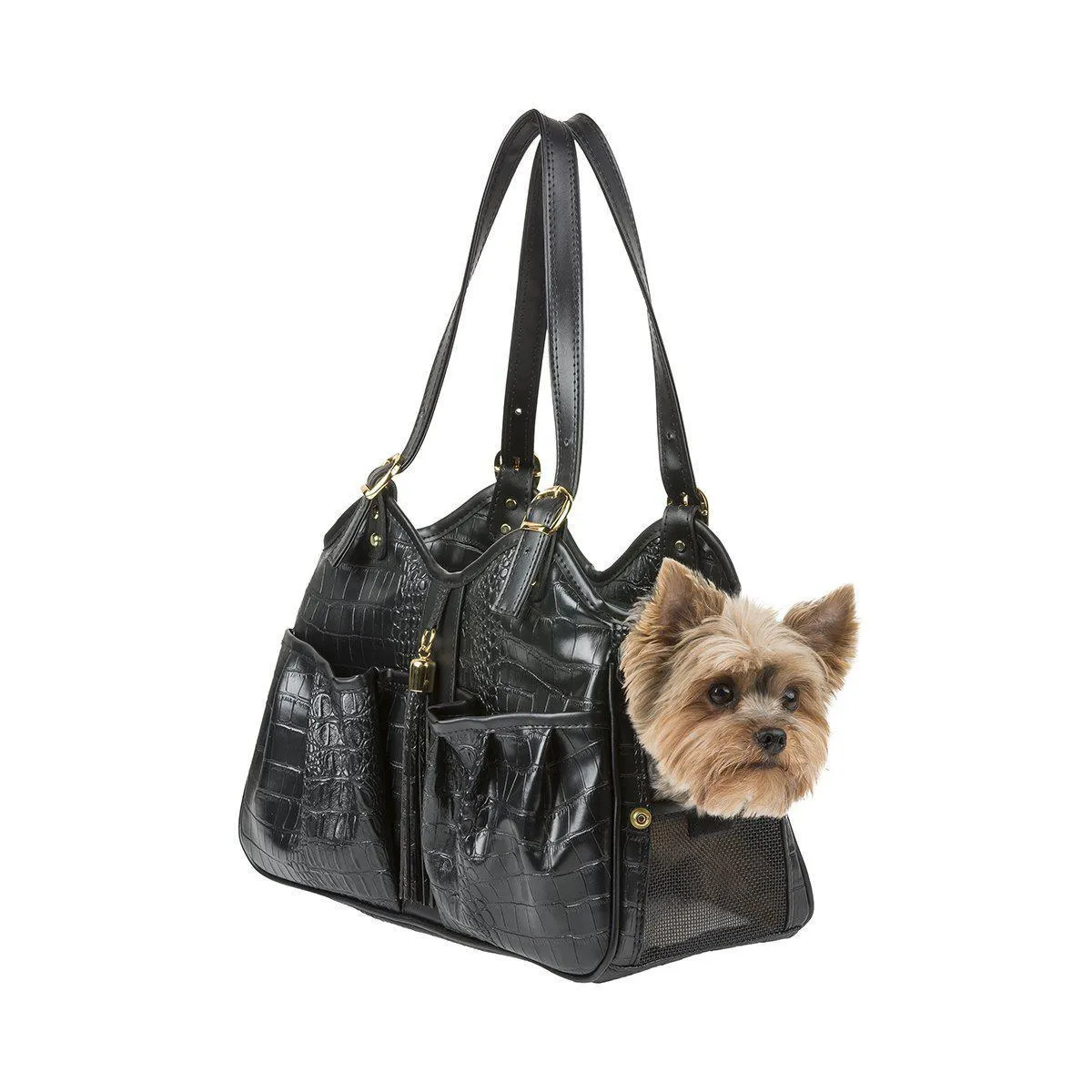 Petote Metro Dog Carrier Black Croco