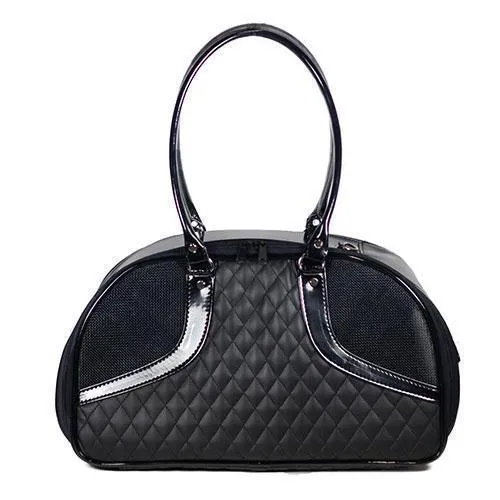 Petote Roxy Dog Carrier Black Quilted