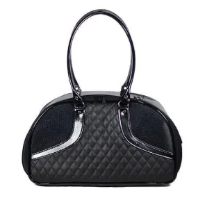 Petote Roxy Dog Carrier Black Quilted