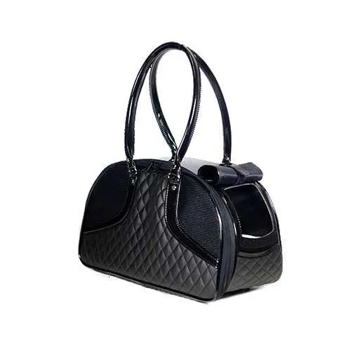 Petote Roxy Dog Carrier Black Quilted