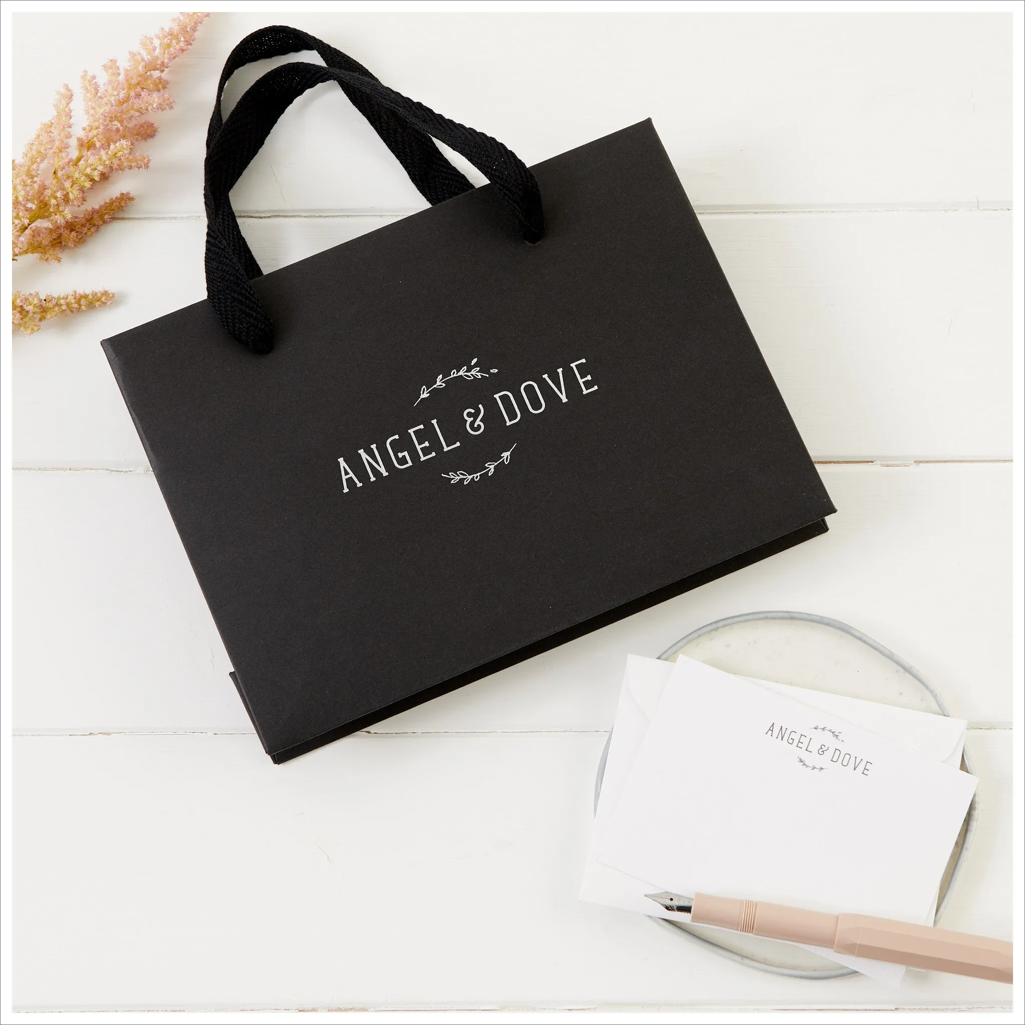 Pewter Angel Wing 'Thinking of You' Necklace Sympathy Gift with Bag & Card