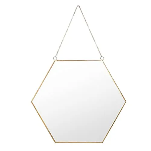 Pinakine® Nordic Wrought Iron Gold Dessing Mirror Wall Hanging Bathroom Wall Mirror S