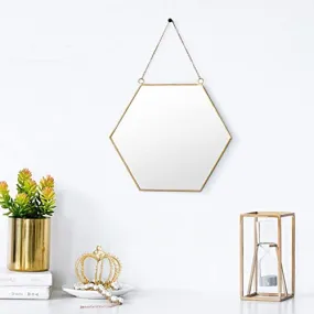 Pinakine® Nordic Wrought Iron Gold Dessing Mirror Wall Hanging Bathroom Wall Mirror S