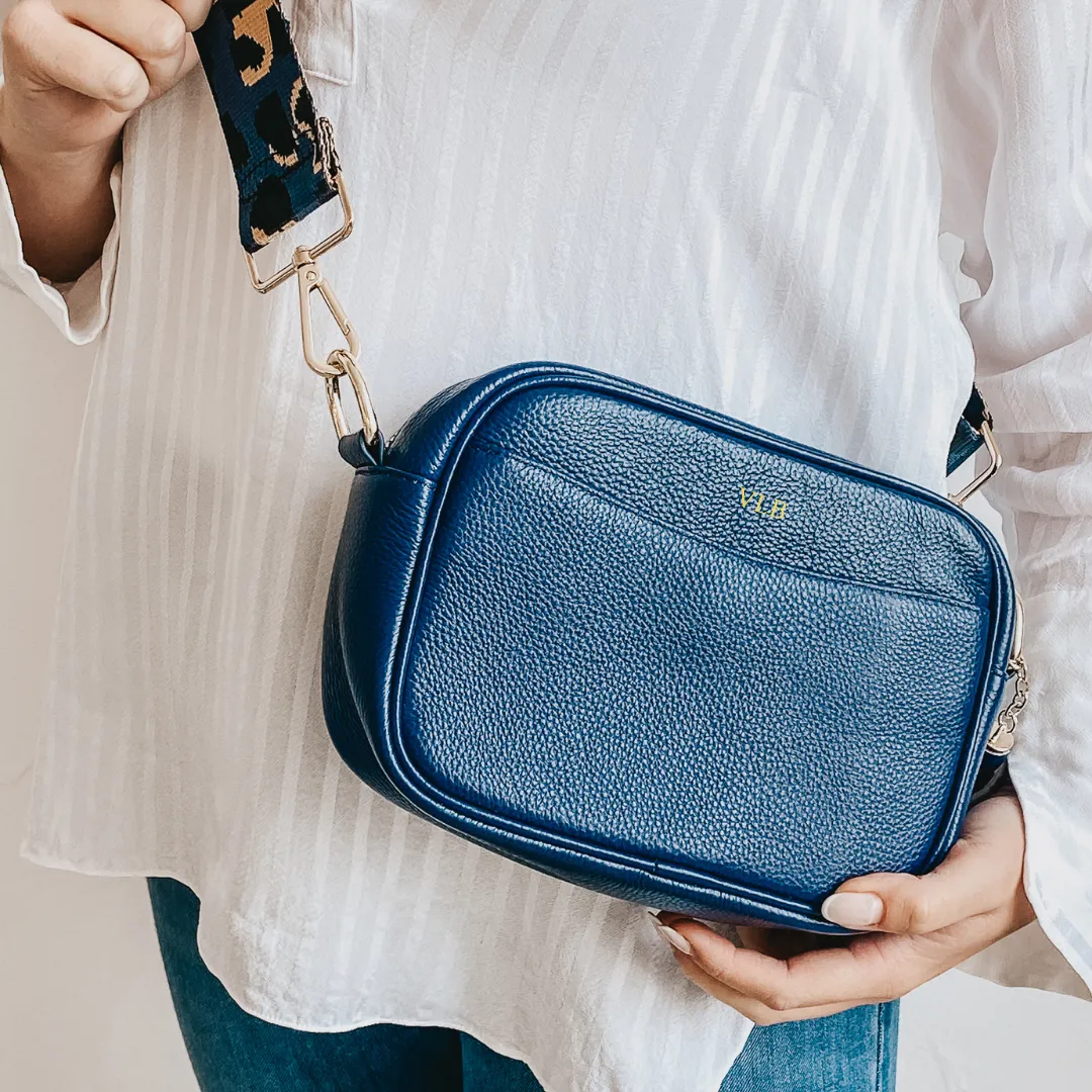 Pippa Crossover Bag with Interchangeable Strap - Lapis Blue