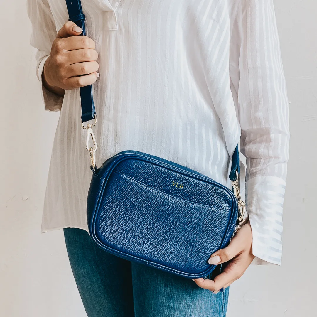 Pippa Crossover Bag with Interchangeable Strap - Lapis Blue