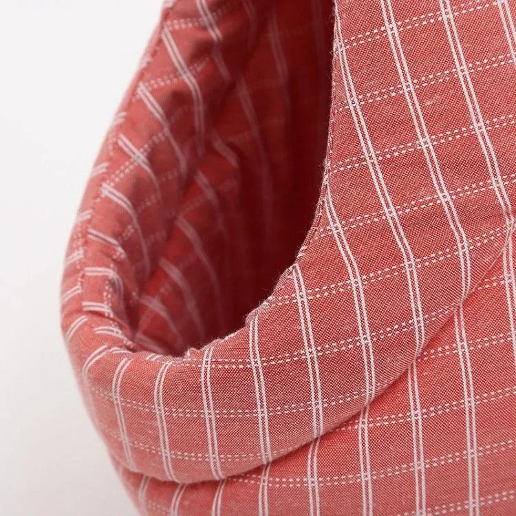 Plaid Shoulder Pet Carrier Bag for Dogs and Cats - Breathable Travel Companion