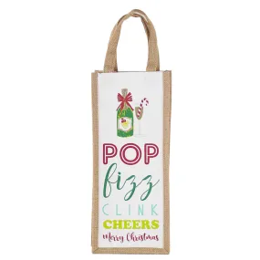 Pop Fizz Clink Xmas Wine Bag
