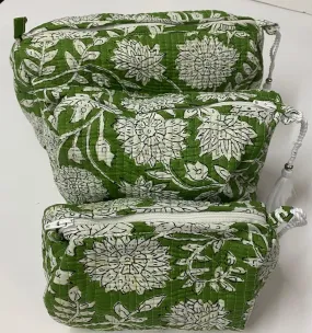 PREORDER Make Up Bag - Green Floral