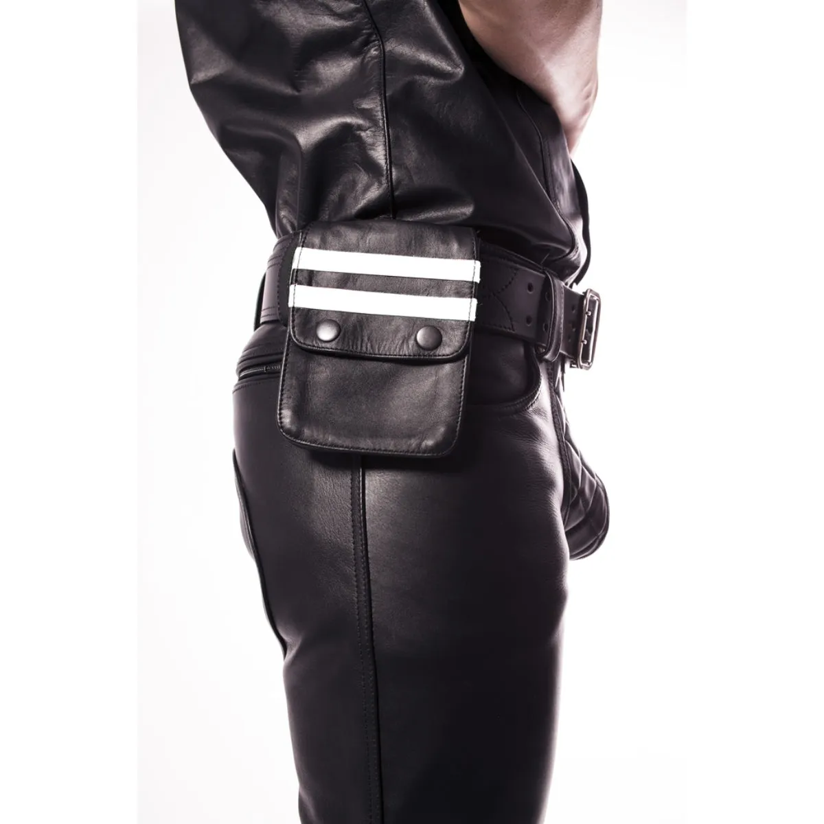 Prowler Red Leather Pouch Wallet Black White