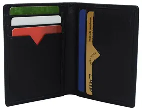 RFID510009 Leather Credit Card Holder Wallet for Men & Women Thin Bifold RFID Blocking Slim Front Pocket Minimalist Wallets, Small Card Case