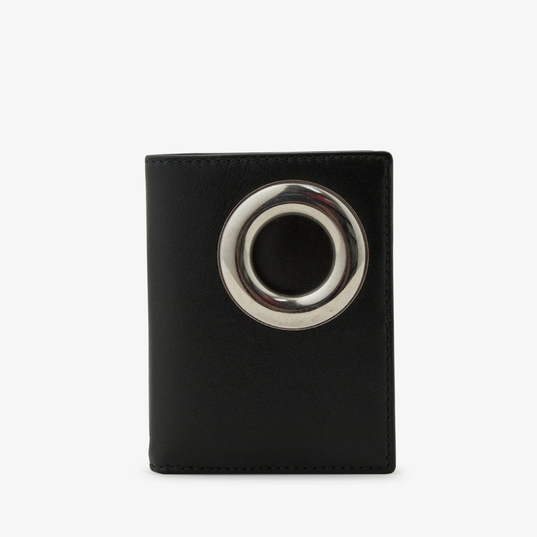 SA0641SE Silver Eyelet Wallet Black