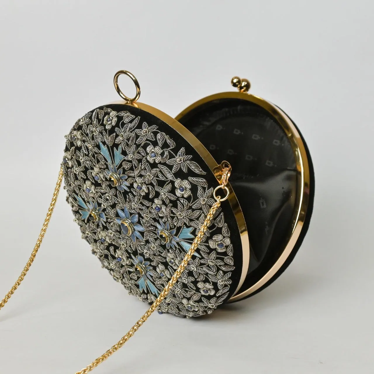 Shalimar Bag in Black Silk Velvet