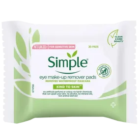 Simple Kind to Eyes Eye Make up Remover Pads Pack of 30