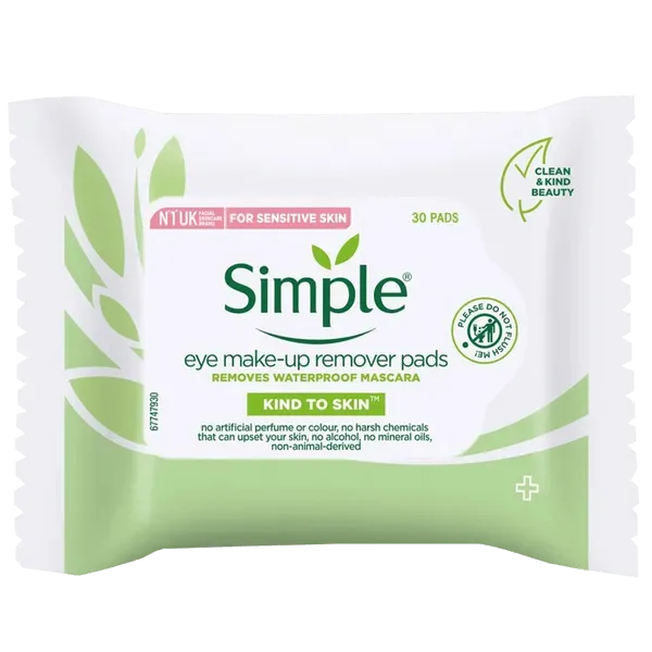 Simple Kind to Eyes Eye Make up Remover Pads Pack of 30