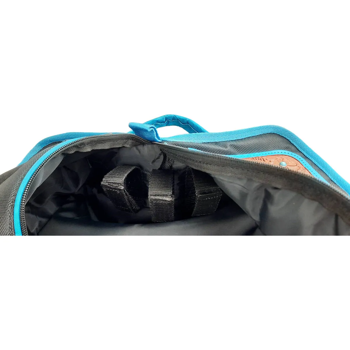 Tahoe Tack Turquoise Flower 1680D Nylon Center Opening Triple Layered Padded Bridle and Headstall Bag with Hand Tooled Leather Accents and 2 Year Warranty