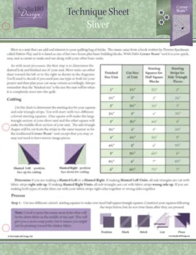 Technique Sheet - Sliver - DTEC07