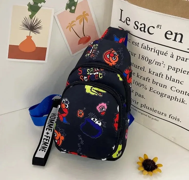The Cartoon Print Crossbody Bag for Kids