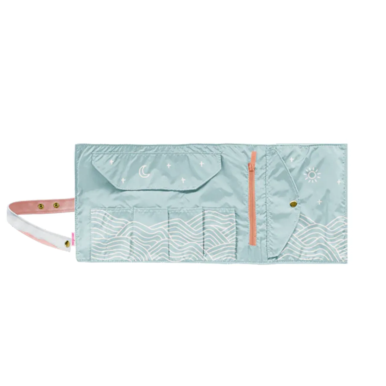 Vegan Leather Roll Up Makeup Bag • Large