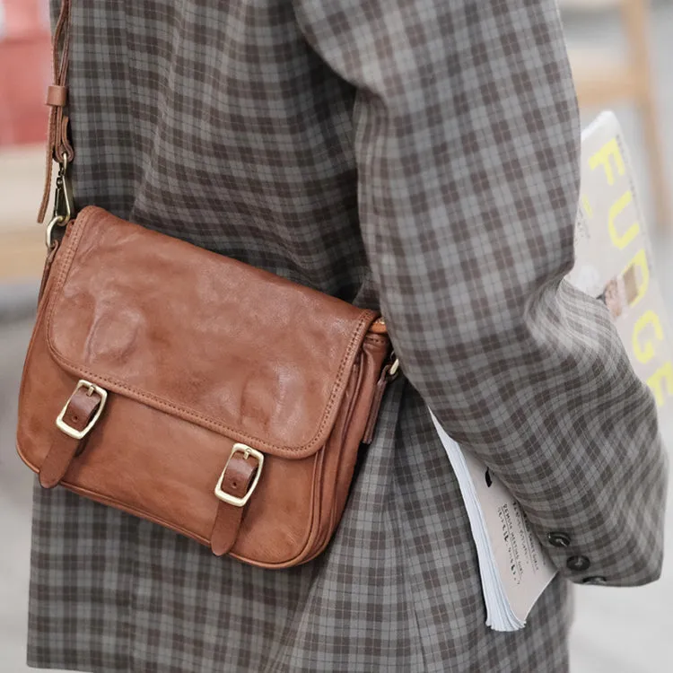 Vintage Women's Leather Satchel Bag Cross Shoulder Bag For Women