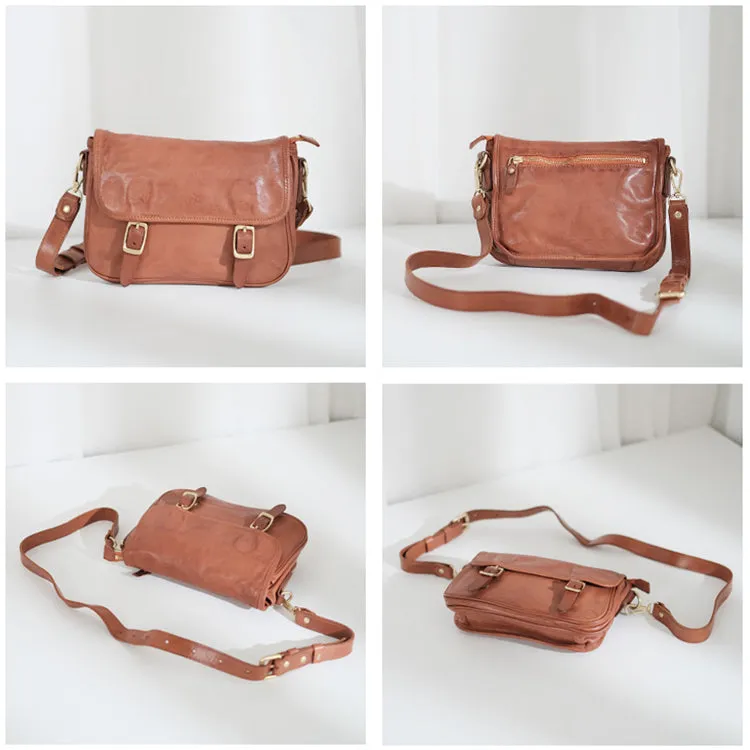 Vintage Women's Leather Satchel Bag Cross Shoulder Bag For Women
