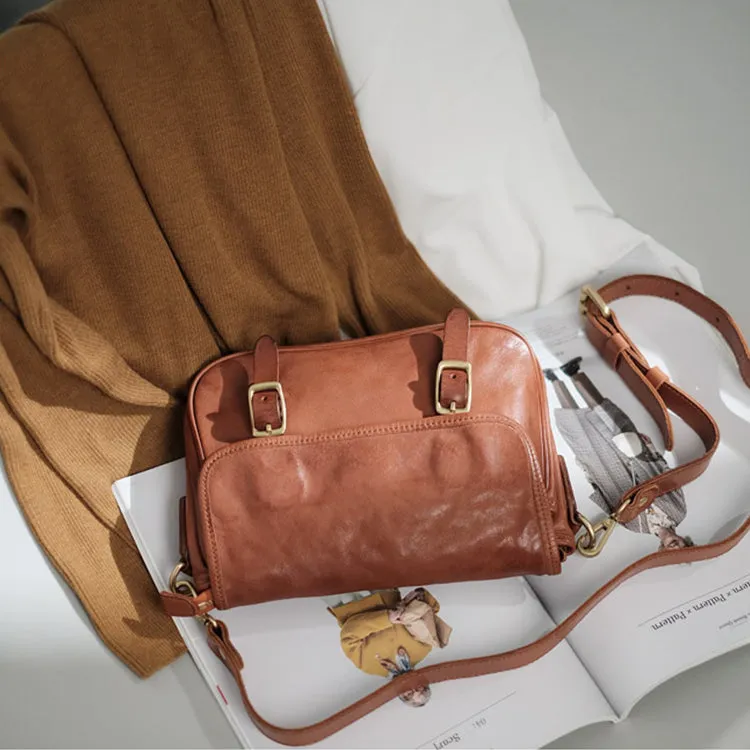 Vintage Women's Leather Satchel Bag Cross Shoulder Bag For Women