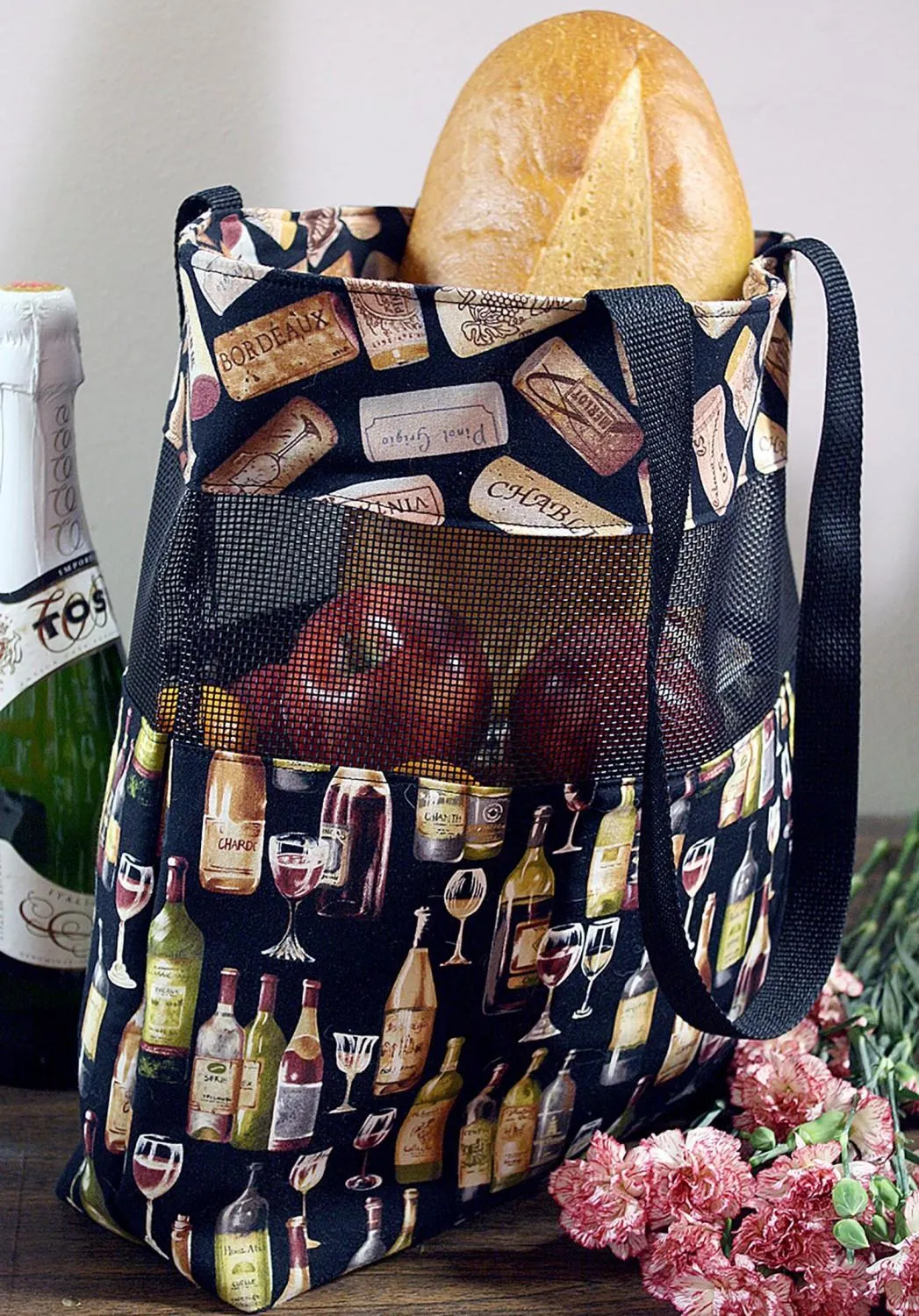 Vinyl Mesh Market Bag Patttern by Cut Loose Press