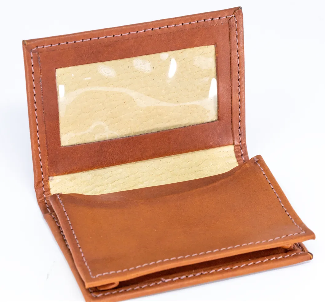 W03 - LEATHER MINI WALLET EMBOSSED W/ BAC LOGO