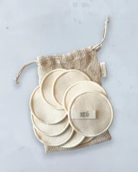 washable rounds for toner application and makeup removal