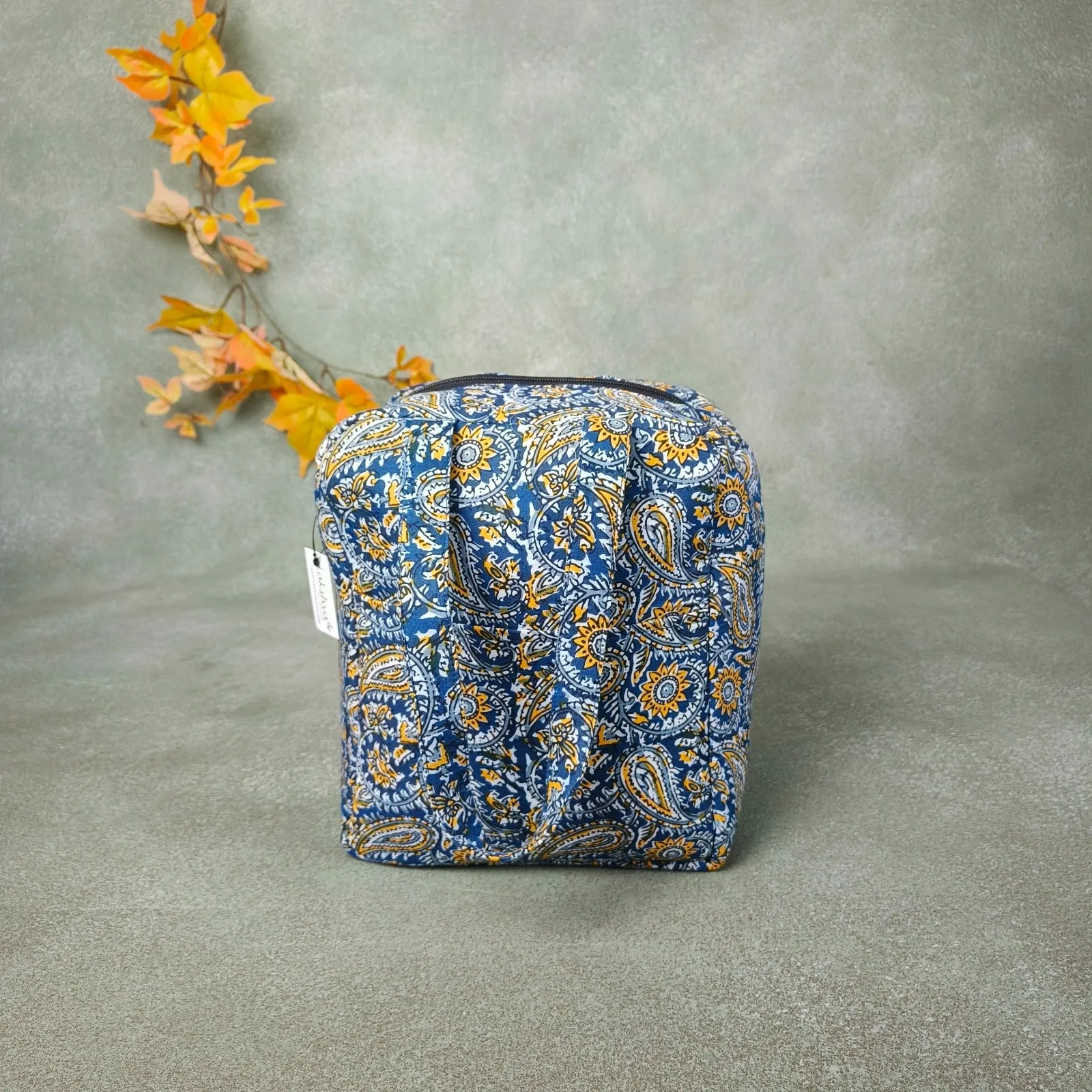 Water Proof Cotton Lunch Bag Composite Repeat Prints Design