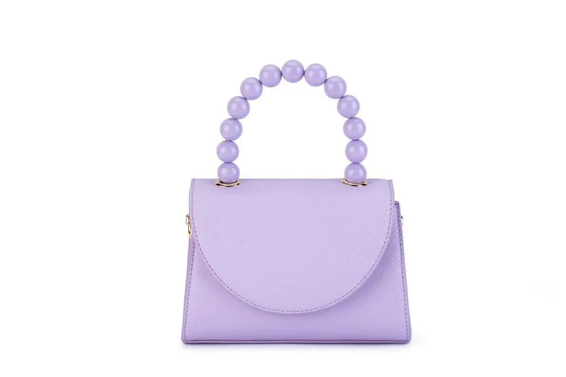 Wendy Acrylic Bead Bag (Lilac)