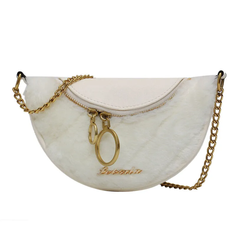 Women Fashion Semicircle Shoulder Bag Crossbody For Outdoor Party