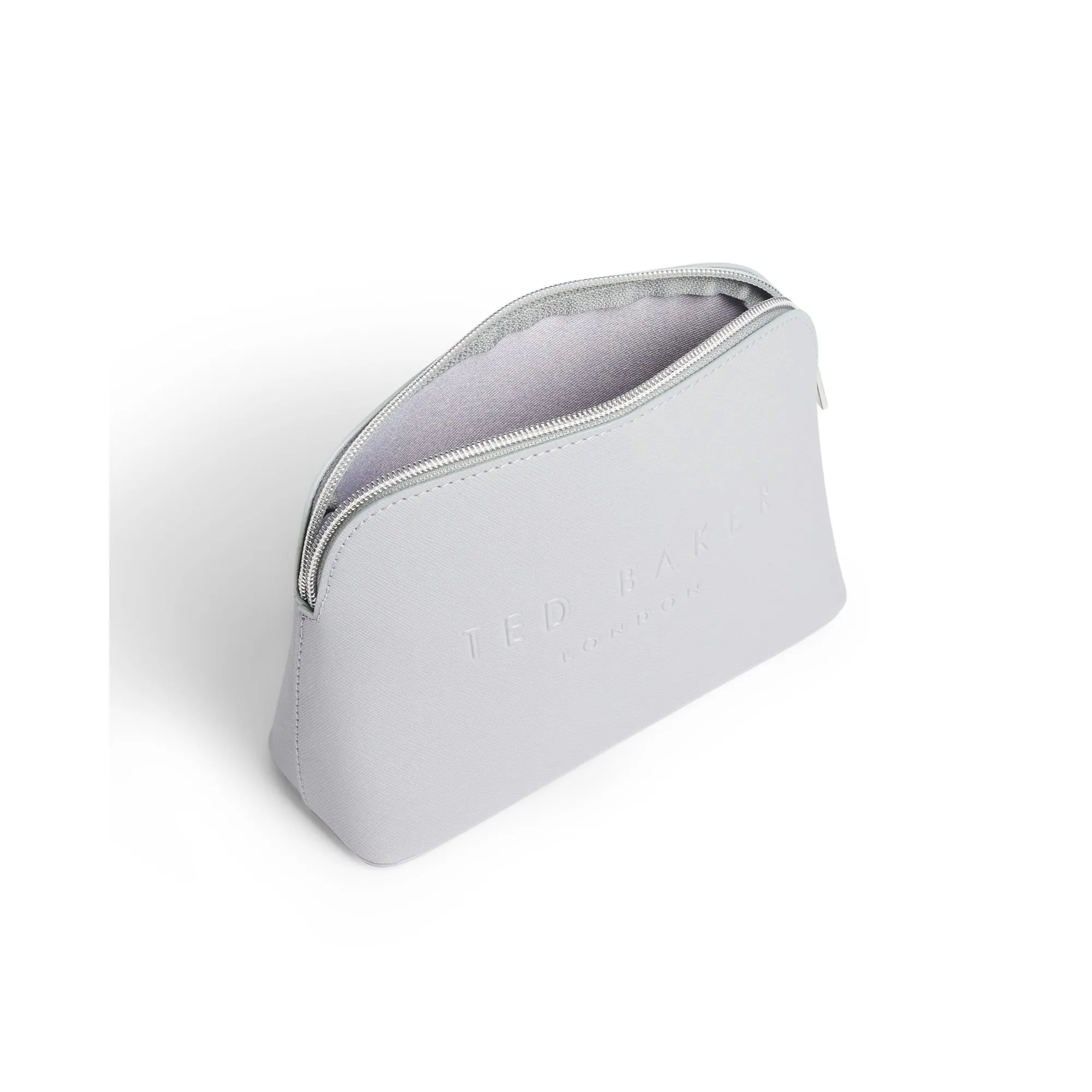 Women Lieaah-Crosshatch Deboss Makeup Bag - Light-Grey