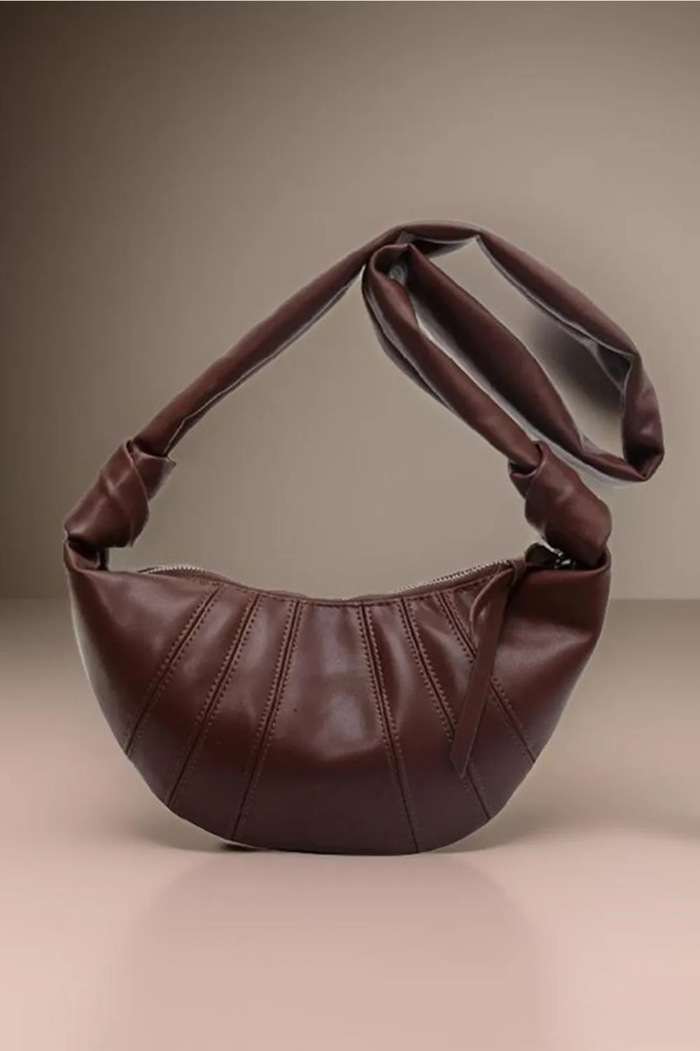 Women's Zenana Vegan Leather Croissant Crossbody Bag