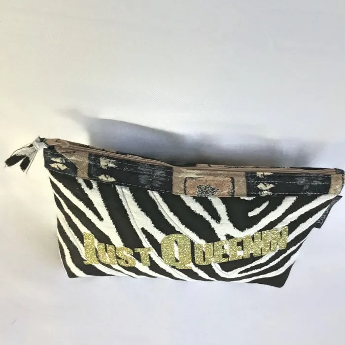 Zebra Print Makeup Cosmetic Case fit for a Queen